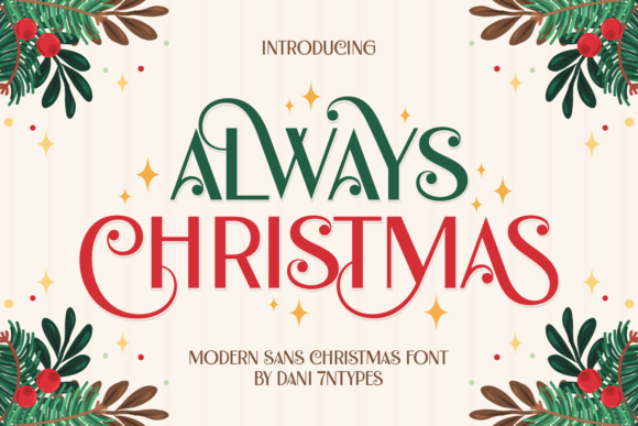 Always Christmas: A Festive Display Font for Joyful Designs