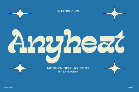 Anyheat: A Modern Display Font with Groovy 70s Soul