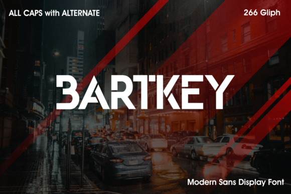 Bartkey: Bold Geometric Display Font for Modern Design
