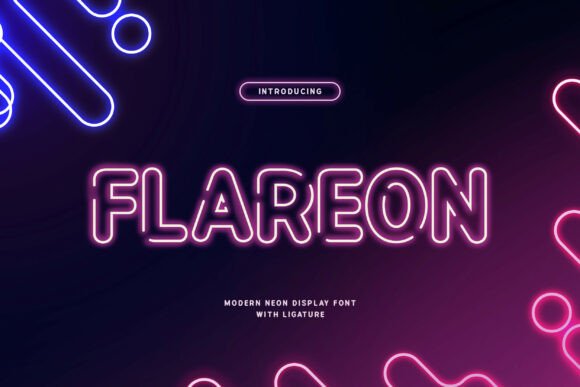 Flareon: A Modern Neon Display Font for Bold Design