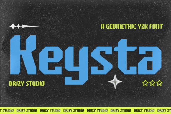Keysta: A Y2K Geometric Font for Modern Design