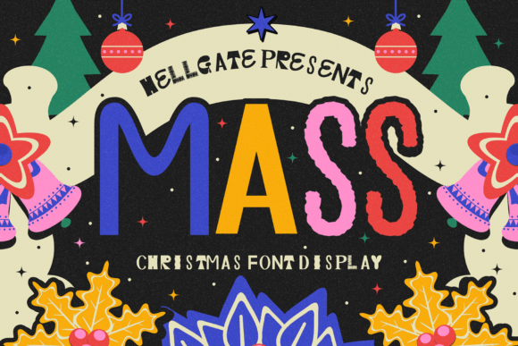 Mass: A Playful Christmas Display Font for Festive Designs