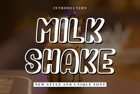 Milk Shake Font: A Sweet Retro Display Typeface for Playful Designs