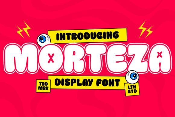 Morteza: A Bold, Bubbly Display Font with Retro-Cartoon Charm
