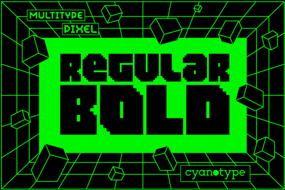 MultiType Pixel Bold: A Unique Display Typeface for Modern Design