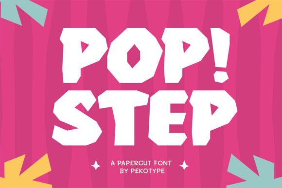 Popstep: A Bold Papercut Display Font